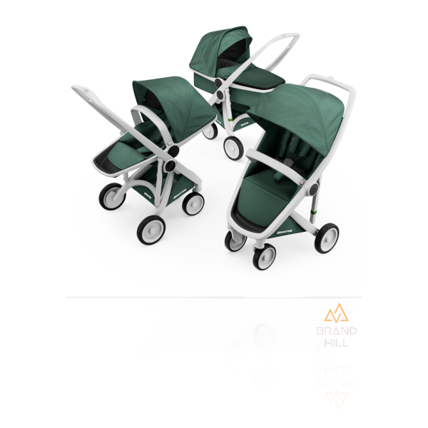 Коляска 3в1 Greentom шасі Gray
