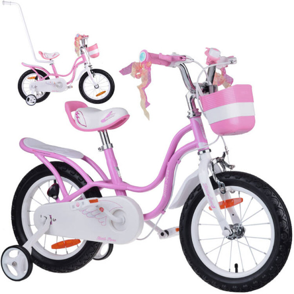 Детский велосипед RoyalBaby Little Swan 14'' RB14-18 с корзиной