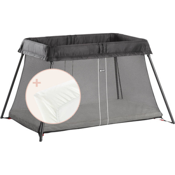 Манеж детский BabyBjorn Travel Crib Light + простыня