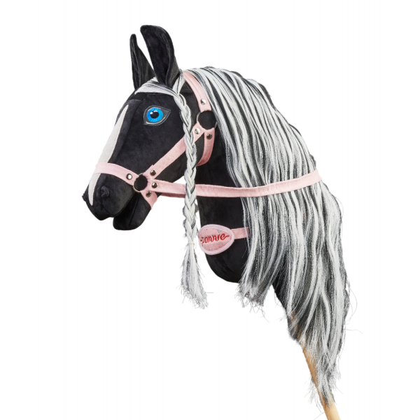 Плюшевая игрушка лошадка на палочке Hobby Horse Ponnie Barock Pinto A3 Pink