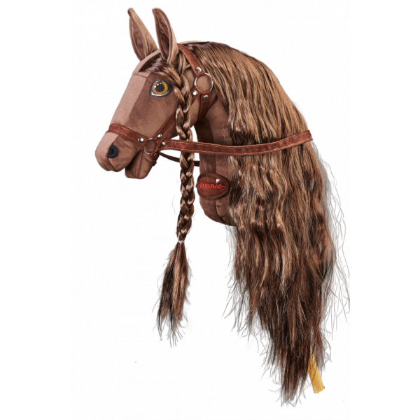 Плюшева іграшка конячка на паличці Hobby Horse Ponnie Chocolate A3