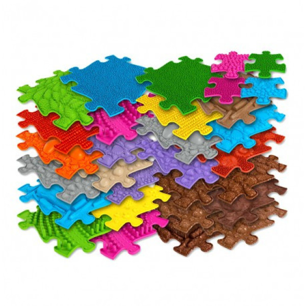 Ортопедический сенсорный коврик Woopie Royal Puzzle, 26 эл. + 4 маленьких