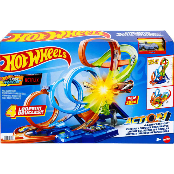 Hot Wheels Четырехкратная петля аварий KRAKS HXR70