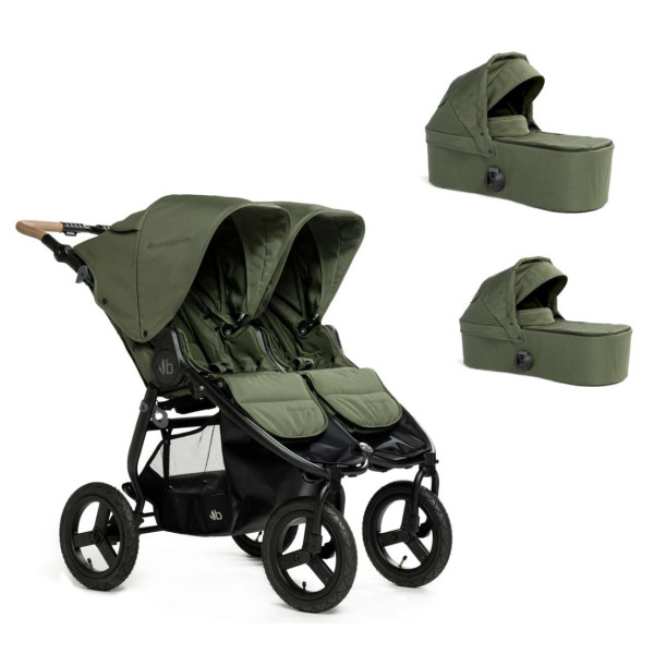 Коляска 2в1 для двійні Bumbleride Indie Twin Olive