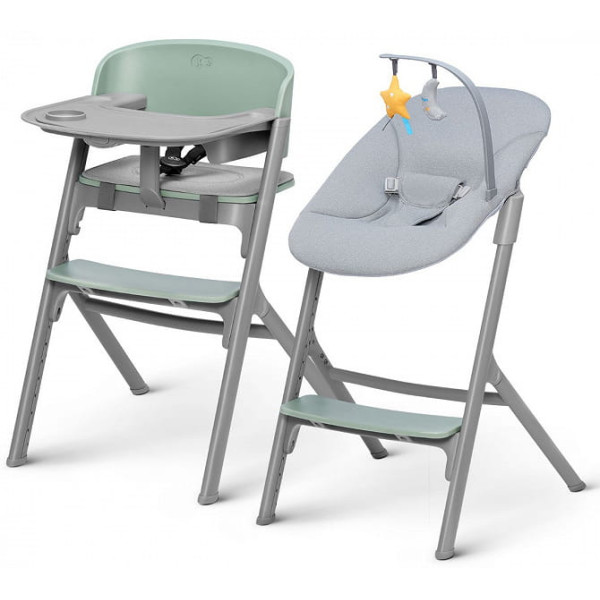 Стільчик для годування Kinderkraft Livy + шезлонг Calmee