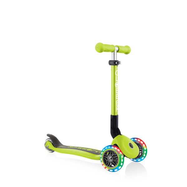 Детский трехколесный самокат Globber JUNIOR FOLDABLE LIGHTS