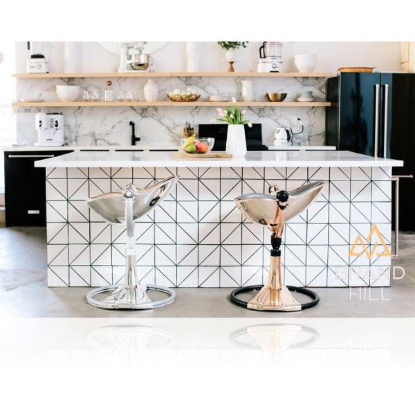 Стільчик Bloom Fresco Chrome Rosegold/black
