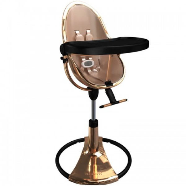 Стульчик Bloom Fresco Chrome Rosegold/black с вкладкой