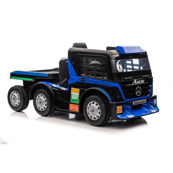 Дитячий електромобіль LEANToys вантажівка Mercedes XMX622B + причіп
