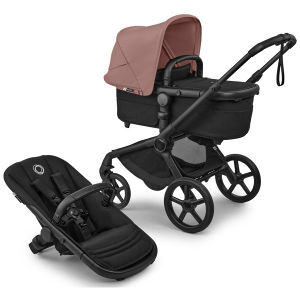 Коляска 2в1 Bugaboo Fox 5 Renew Black / Dusty Pink