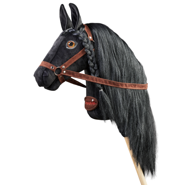 Плюшевая игрушка лошадка на палочке Hobby Horse Ponnie Black Lady A3