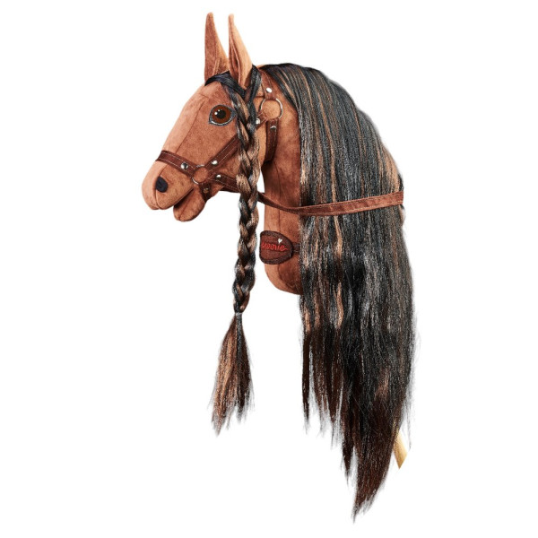 Плюшевая игрушка лошадка на палочке Hobby Horse Ponnie Brown Beauty A3