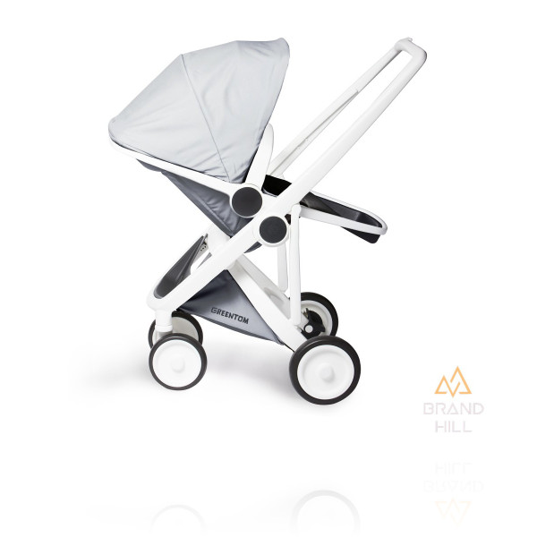 Прогулянкова коляска Greentom Reversible шасі White
