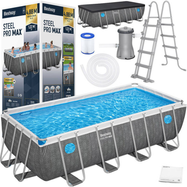 Каркасный бассейн Bestway 488x244x122cm10w1 561MB
