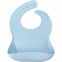 Нагрудник силиконовый 100% MinikOiOi BASICS - Mineral Blue