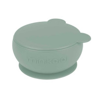 Глибока тарілка з кришкою на присосці MinikOiOi Bowly - River Green