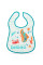 Нагрудник бавовняний BABOO білий, Sea Life, 3+ міс