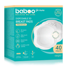 Одноразовые абсорбирующие вкладки в период лактации BABOO premium 3D (40 шт)