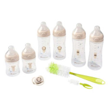 Полный набор BEBE CONFORT Physio Air Soft Sand 150ml 2шт/270ml 2шт/360ml 2шт с пустышкой и щеточкой