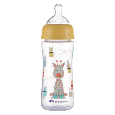 Бутылочка для кормления BEBE CONFORT Emo pp 360 ml T2 FF с силиконовой пустышкой желтая