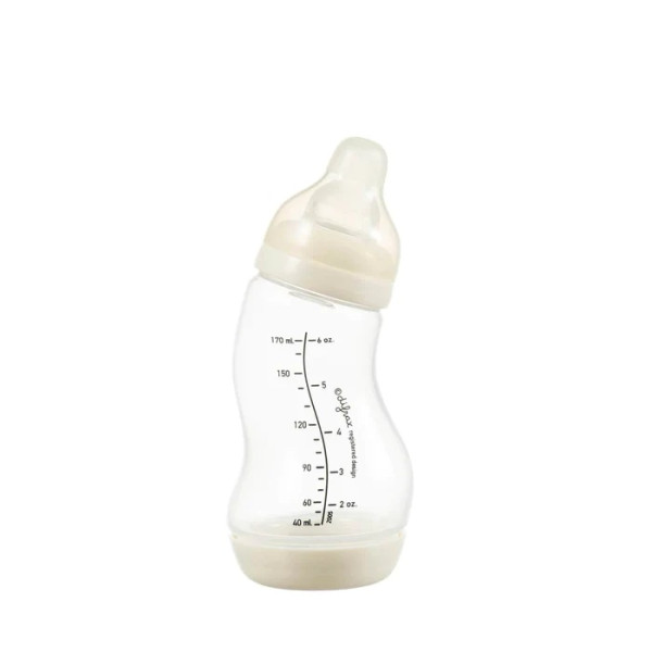Антиколиковая бутылочка для кормления с силиконовой соской 170 мл Difrax S-bottle Natural, Popcorn