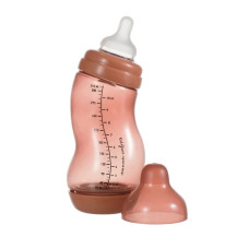 Антиколиковая бутылочка с силиконовой соской 310 мл Difrax S-bottle Wide, Brick