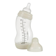 Антиколиковая бутылочка с силиконовой соской 310 мл Difrax S-bottle Wide, Popcorn