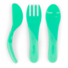 Набор столовых приборов Twistshake Pastel Green (ложка+вилка+нож)