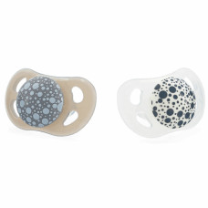 Пустышка силиконовая Twistshake Pastel Grey White (2шт) 0-6 мес