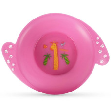 Мисочка BABOO с ручками, Safari, розовая, 6+ мес