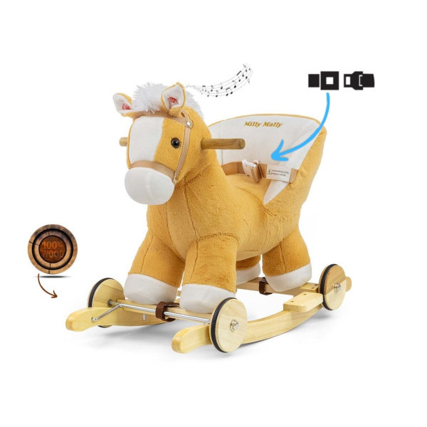 Лошадка с колесиками Milly Mally Polly Light Brown