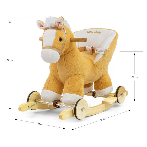 Лошадка с колесиками Milly Mally Polly Light Brown