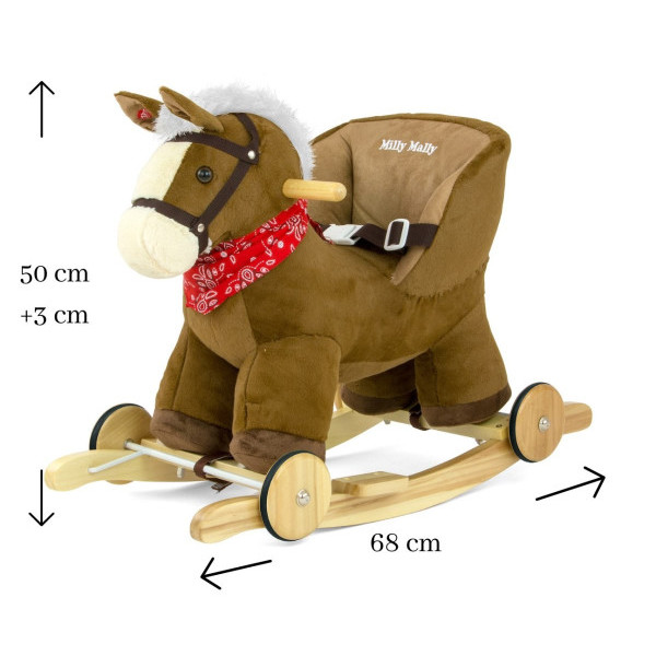 Лошадка с колесиками Milly Mally Polly Dark Brown