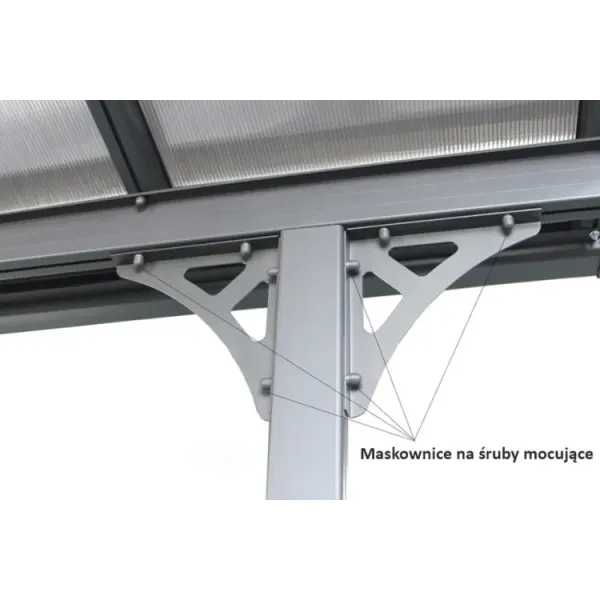 Пергола террасная пристенная HARDMAISTER ATLANTA 3,7x3m