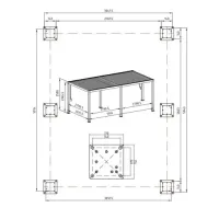Пергола террасная пристенная Gutroof Premium 3x6