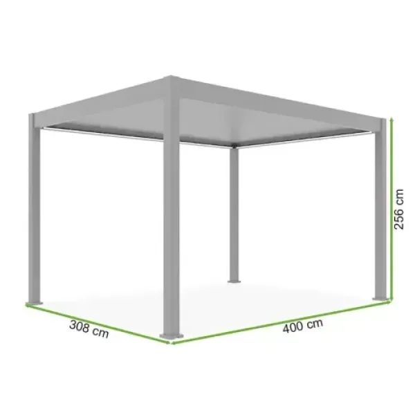 Пергола террасная Gutroof ELEGANCE AUTOMATIC 3x4 с LED подсветкой