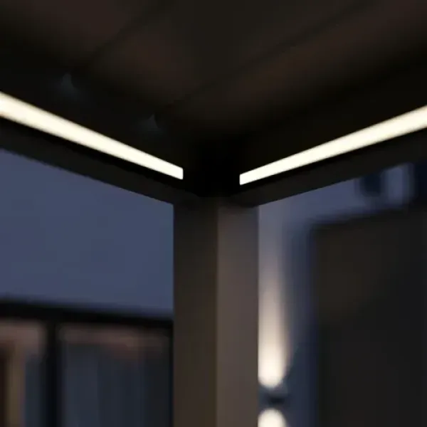 Пергола террасная Gutroof ELEGANCE AUTOMATIC 3x4 с LED подсветкой