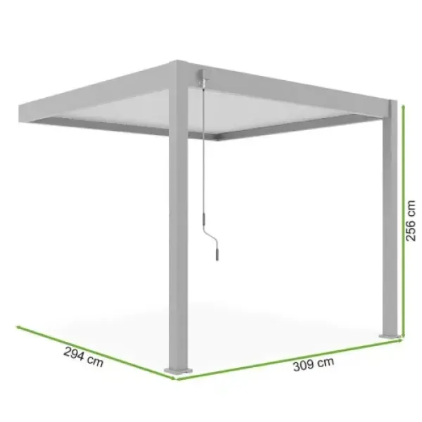 Пергола терасна пристінна Gutroof ELEGANCE WALL 3x3