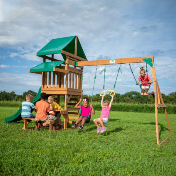 Дерев'яний дитячий майданчик Step2 Backyard Discovery Belmont 6в1 B2001039
