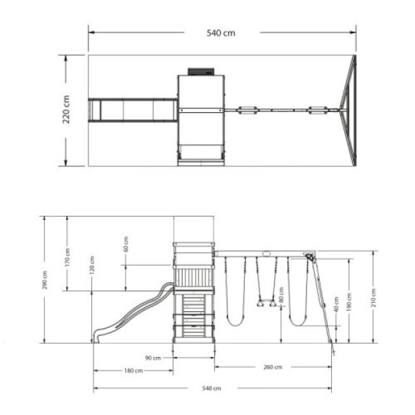 Дерев'яний дитячий майданчик Step2 Backyard Discovery Belmont 6в1 B2001039
