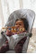 Шезлонг BabyBjorn BLISS COTTON Petal Quilt + игрушка