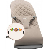 Шезлонг BabyBjorn Bliss Cotton + іграшка