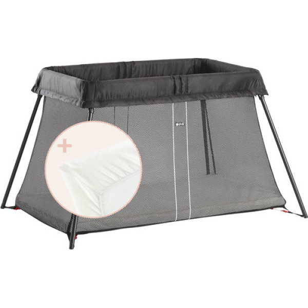 Манеж детский BabyBjorn Travel Crib Light + простыня