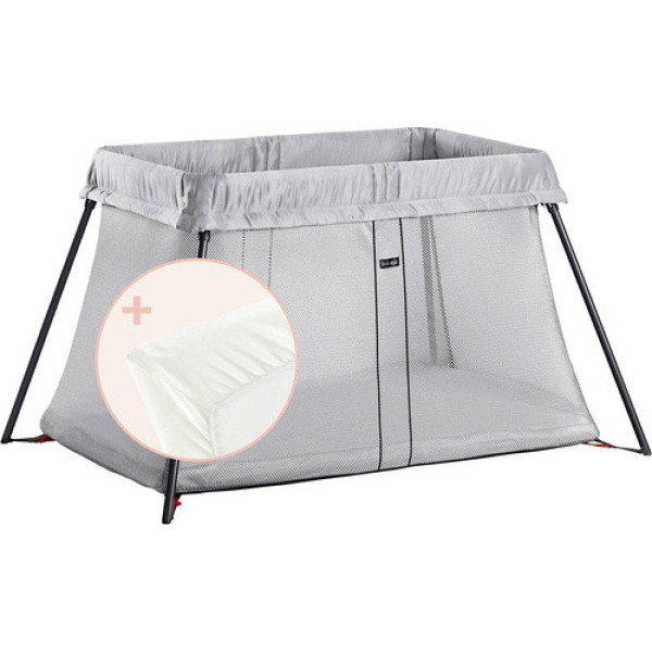 Манеж детский BabyBjorn Travel Crib Light + простыня