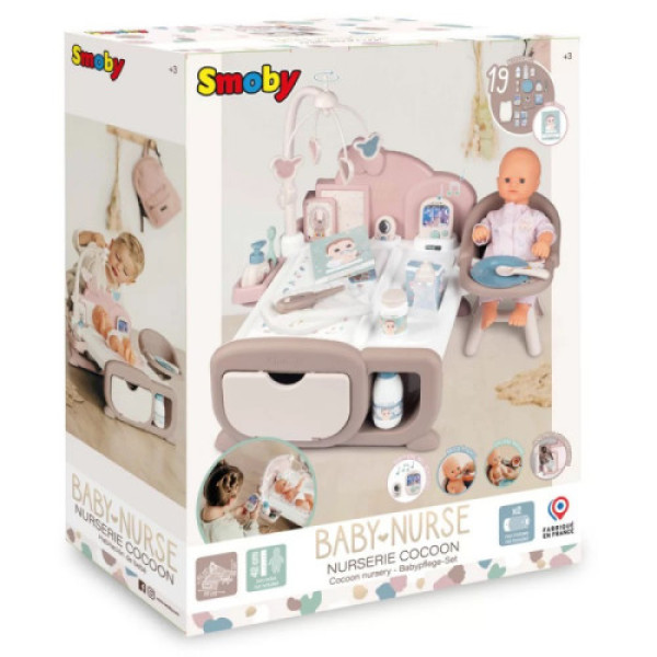 Дитячий електронний набір Smoby для догляду за лялькою +19акс. 220379