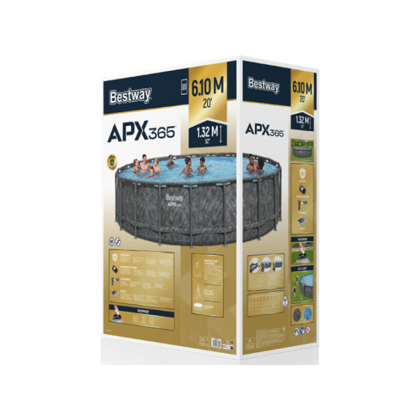 Каркасный бассейн Bestway 610x 132cm 6в1 561KE
