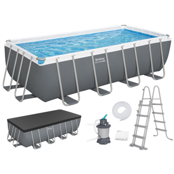 Каркасный бассейн Bestway 488x244x122cm 9в1 56671