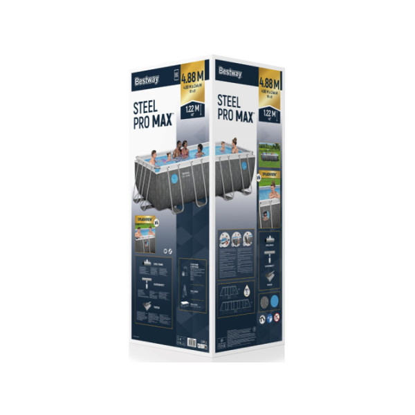 Каркасный бассейн Bestway 488x244x122cm10w1 561MB