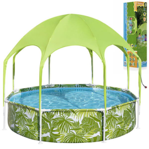 Каркасный бассейн Bestway 244x51 cm с навесом 56432