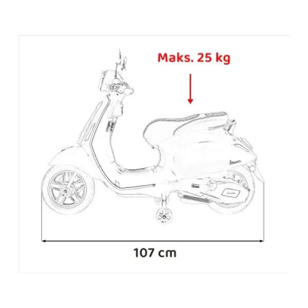 Електроскутер RAMIZ Skuter Vespa ROMA